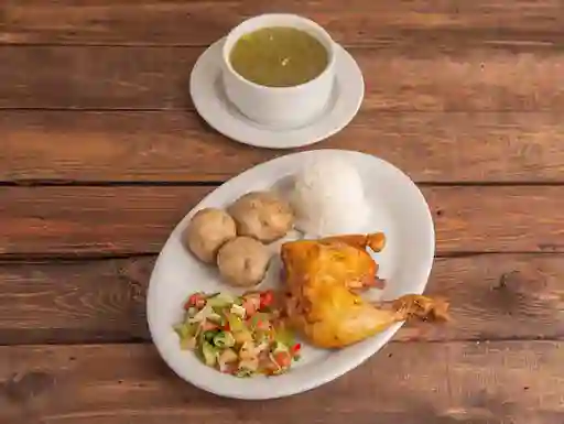 1/4 de Pollo Pio con Todo