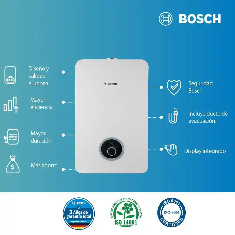 Bosch Calentador Gas Natural Tiro Forzado
