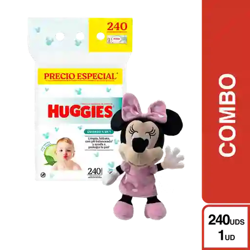 Combo Toallita Húmedas Huggies + Disney Peluche Minnie Mouse