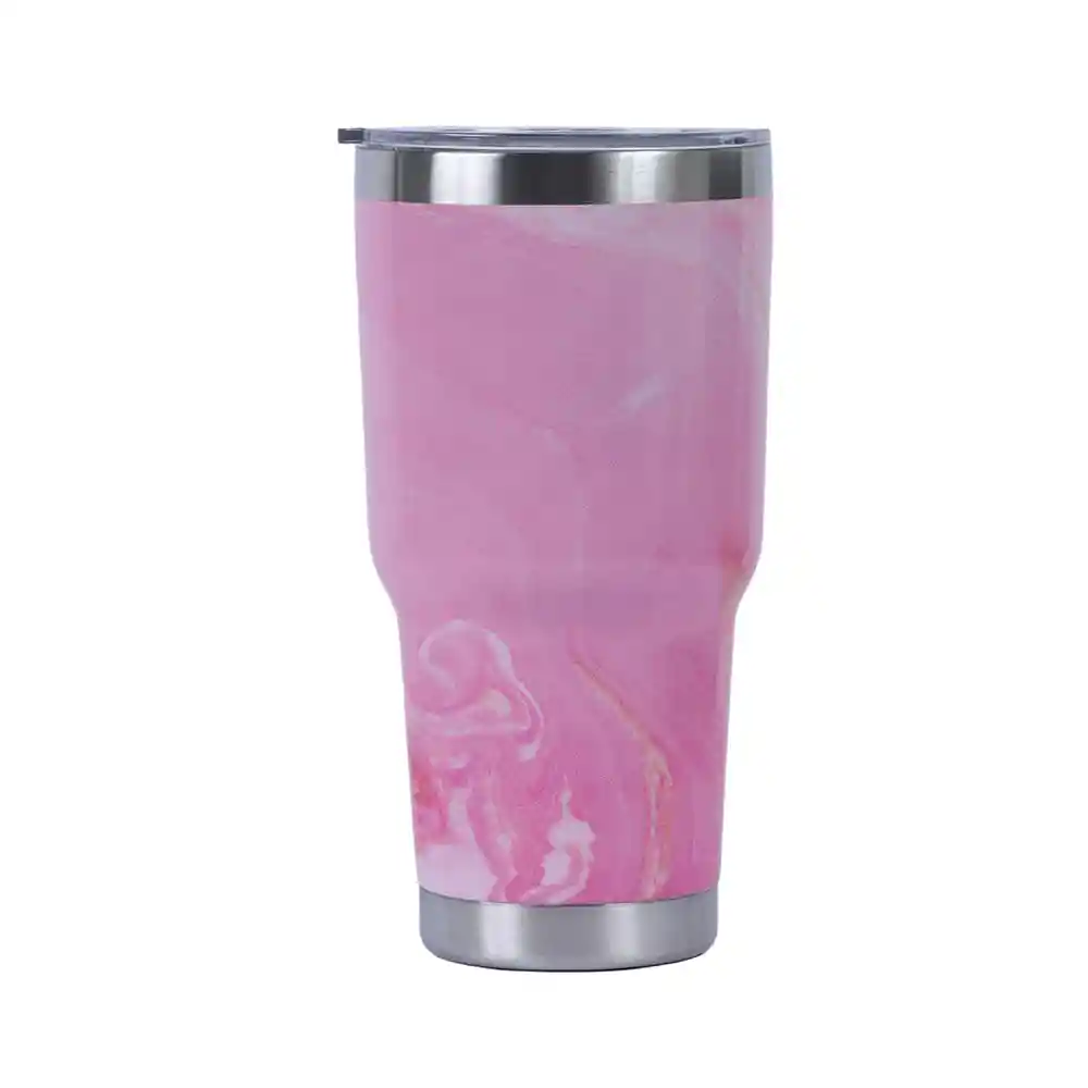 Vaso de Acero Tie Dye Rosa Miniso