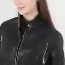 Chaqueta Biker Imitación Piel Negro S Fuera de Serie