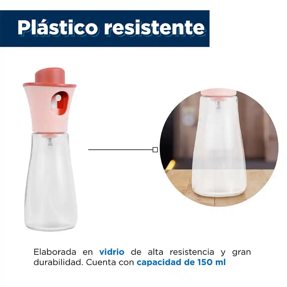 Spray de Vidrio Para Aceite Rosa Miniso