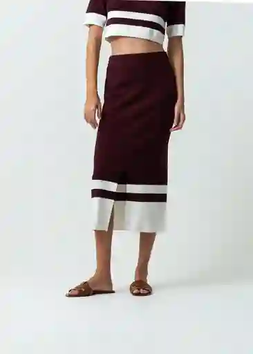 Falda Mujer Morado Sombrío Ultra Oscuro Talla L 542G035 Naf Naf
