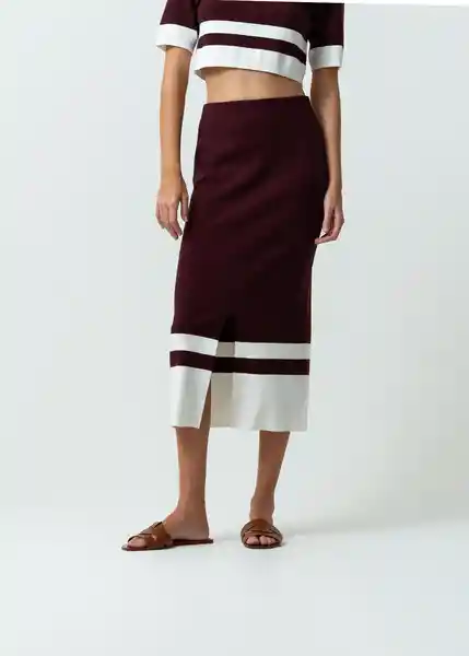 Falda Mujer Morado Sombrío Ultra Oscuro Talla L 542G035 Naf Naf