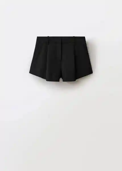 Short Ambar Negro Talla 38 Mujer Mango