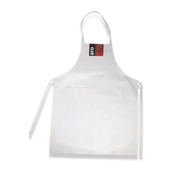 Aro Delantal Dril Unicolor Blanco Talla U