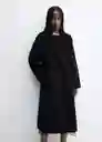 Abrigo Gauguin Negro Talla 18 Mujer Mango