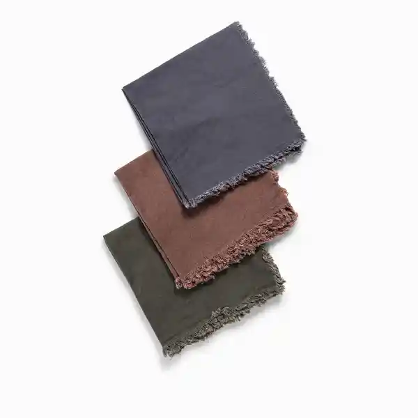 Set de Servilleta de Tela Flecos Verde Ambiente Gourmet