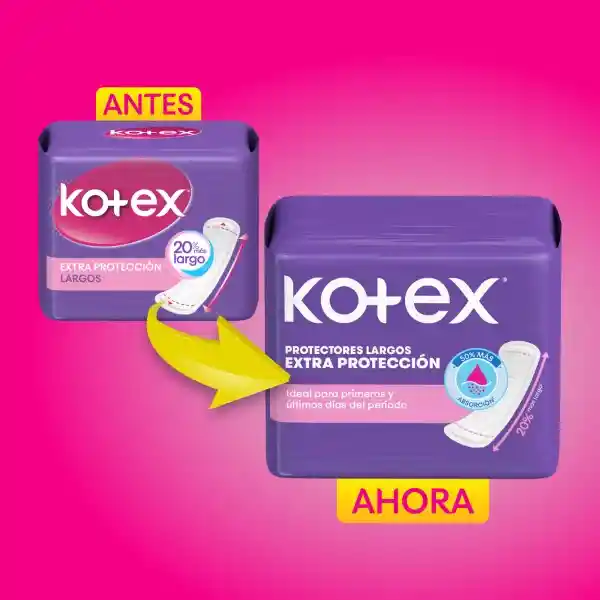 Protectores Diarios Kotex Largos 120 Und