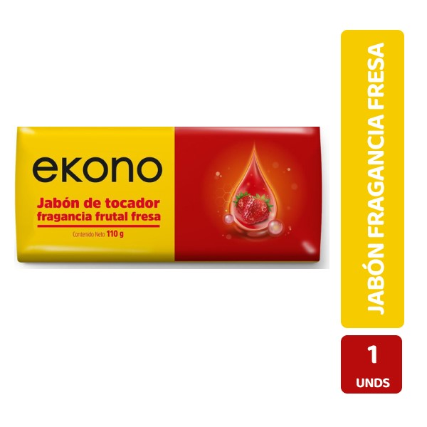 Jabón Tocador Fresa Ekono 110 g