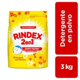 Rindex Flores Para Mis Amores 2en1 Detergente En Polvo 3 kg