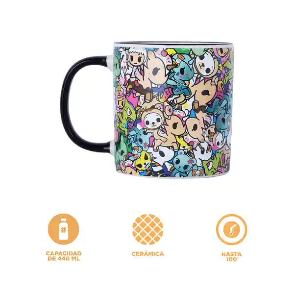 Taza de Cerámica de Serie Tokidoki Mini Printts 440 mL Miniso