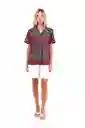 Camisa Wonder Palmeras Terracota XS Mercedes Campuzano
