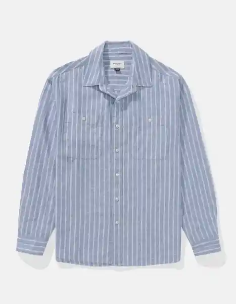 Camisa Hombre Azul Talla Large 2894407 American Eagle
