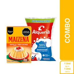 Combo Natilla Tresleches Maizena + Alquería Deslactosada 1300 mL