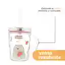 Vaso de Vidrio Con Pitillo we Bare Bears 400 mL Miniso