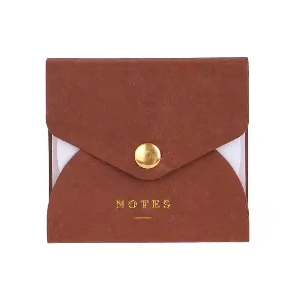 Nota Adhesivas Con Botón Metálico Khaki Miniso