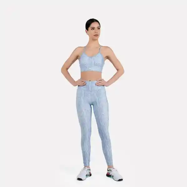 Reebok Top Id Train Aop Para Entrenamiento Mujer Azul Talla L