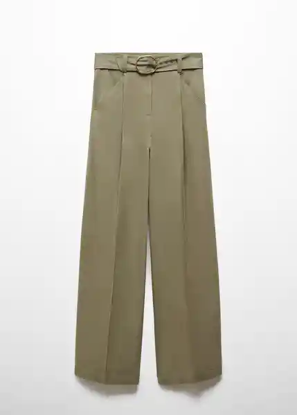 Pantalón Angie Khaki Talla 40 Mujer Mango