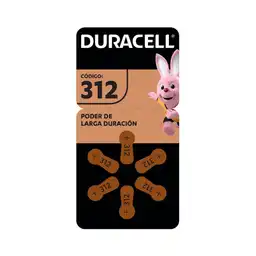 Duracell Pila para Audífono de Zinc Referencia 312