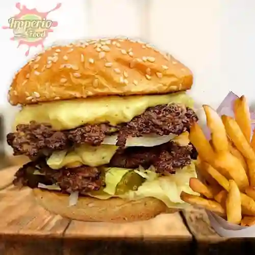 Combo hamburguesa mozzarella doble res