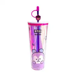 Bt21 Vaso de Plástico Con Pitillo Mang Colección 800 mL