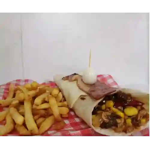 Fajita de Pollo con Papas
