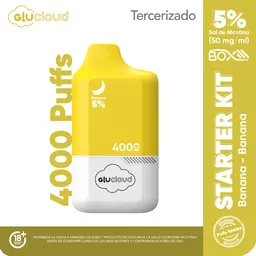 Combo Glucloud Starter Kit Banana Papaya Pod Box / 4000 Puff