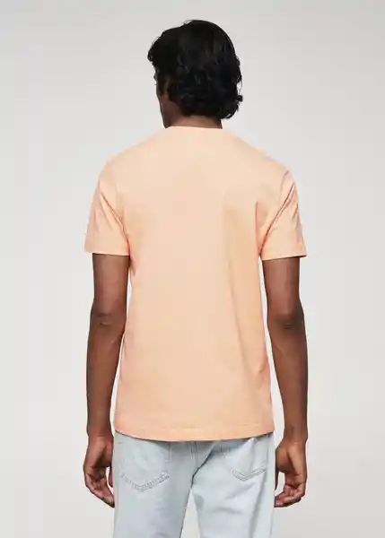 Camiseta Cherlo-H Naranja Pastel Talla XS Hombre Mango