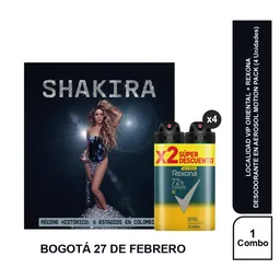 Combo Concierto Shakira Bog 27 Feb Orient + Rexona Motion