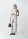 Pantalón Bruna Mujer Crudo Abedul Claro Talla 12 033G355 Naf Naf