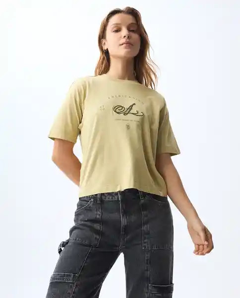 Camiseta Mujer Caqui Talla M 601G000_CAQ150719 Americanino