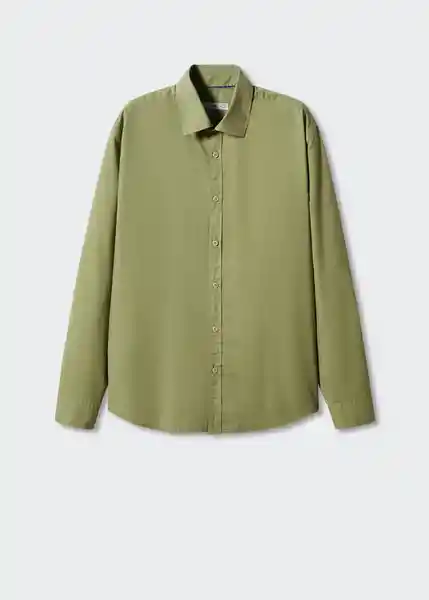 Camisa Ibiza Khaki Talla M Hombre Mango