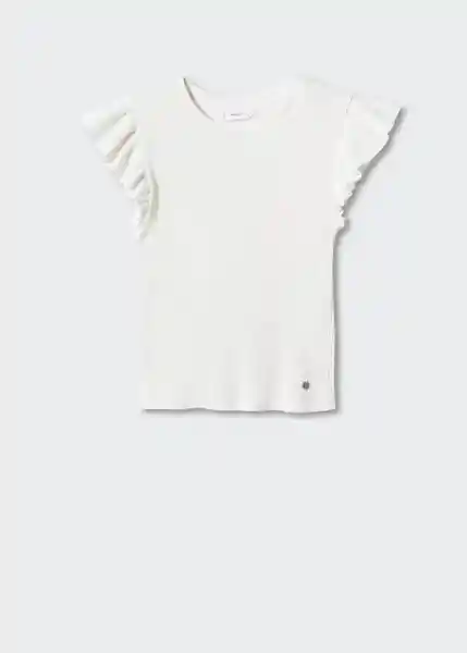 Camiseta Volante Off White Talla 18 Mango Teen Girl Mango