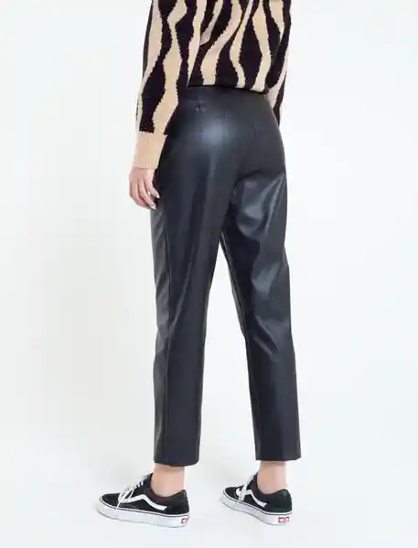 Pantalón Saio Mujer Negro Puro Ultra Oscuro Talla 10 Naf Naf