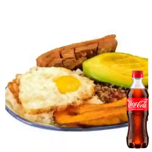 Bandeja Típica Montañera Regional +CocaCola Org 400ml