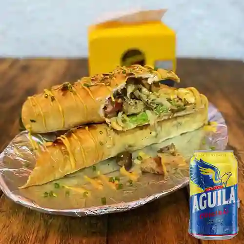 Combo Sándwich Pollo + Aguila Orig Lta 330ml