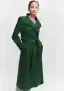Abrigo Sirenita Verde Talla S Mujer Mango
