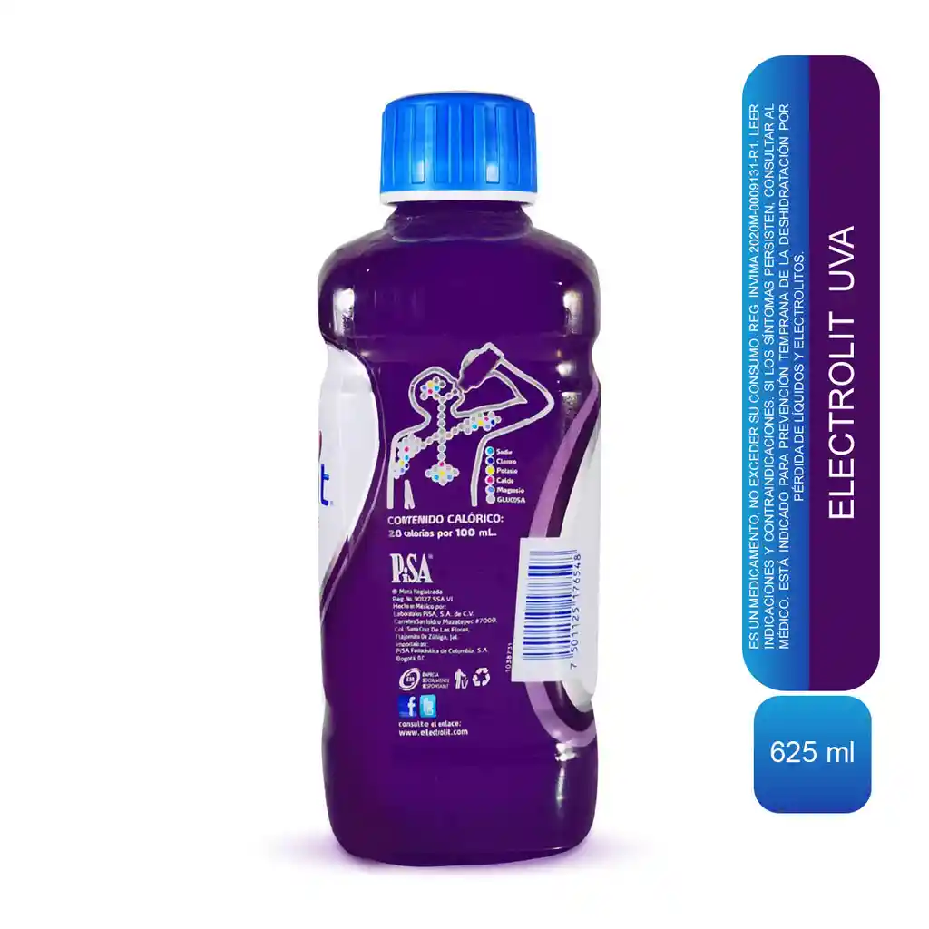 Electrolit Suero Rehidratante Sabor Uva