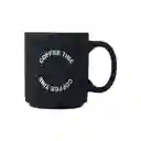 Taza de Cerámica de Coffee Time Negra 390 mL Miniso