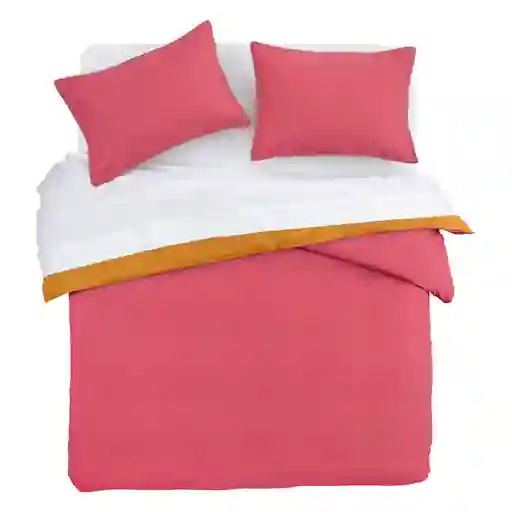 Funda Plumón 144 Hilos King Rojo Diseño 0111