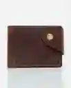 Billetera Snap Leather Goods Café Castaño Oscuro Chevignon