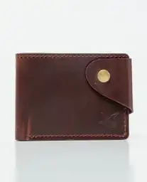 Billetera Snap Leather Goods Café Castaño Oscuro Chevignon