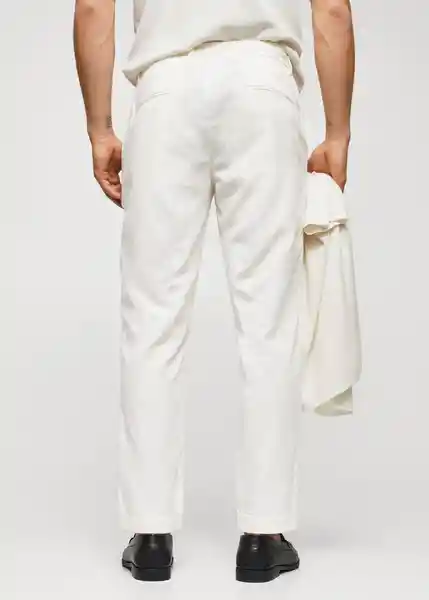 Pantalón Darren Off White Talla 44 Hombre Mango