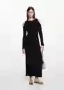 Vestido Vian Negro Talla 18 Niñas Mango