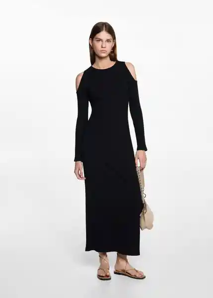 Vestido Vian Negro Talla 18 Niñas Mango