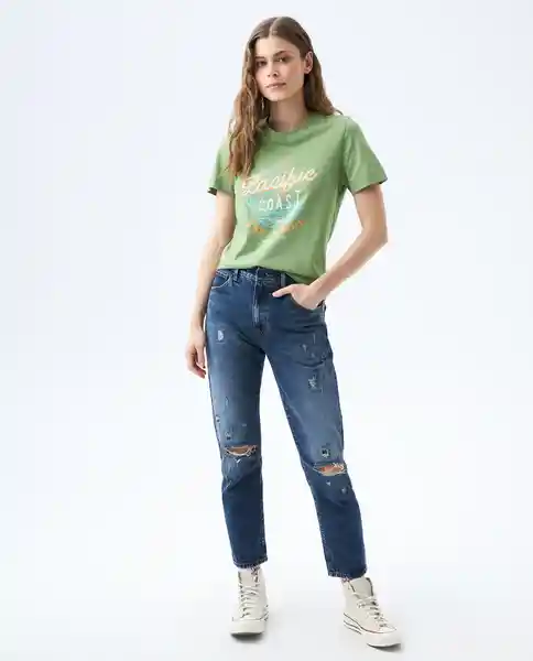  Camiseta Mujer Verde Talla L 602E001 AMERICANINO 