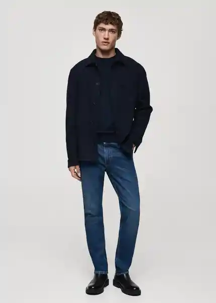Jean Jan Tejano Oscuro Talla 36 Hombre Mango