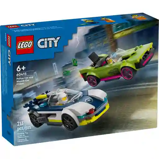Set de Construcción Coche de Policía y Potente Deportivo Lego