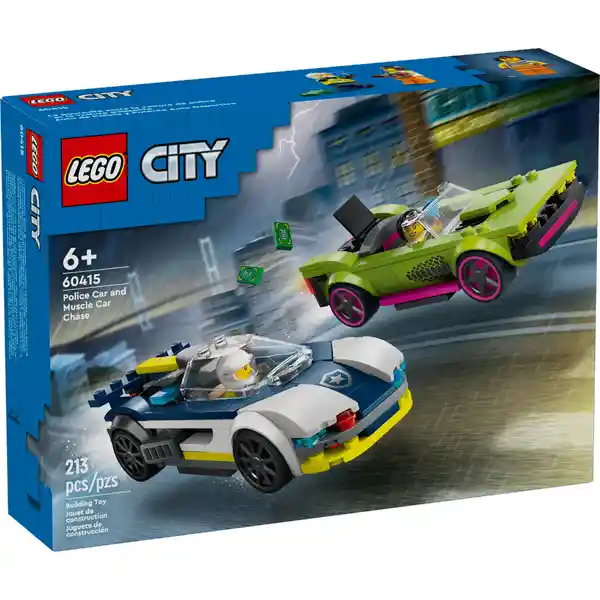 Set de Construcción Coche de Policía y Potente Deportivo Lego
